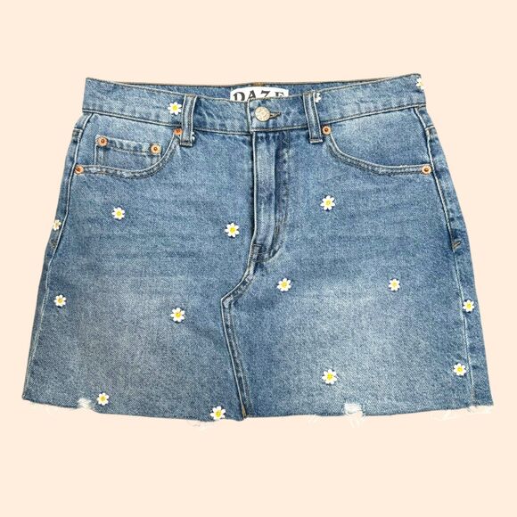 Daze Malibu Mini Denim Skirt - Picture 2 of 9